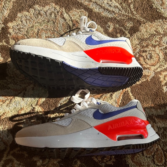 Nike Air Max Sneakers - Tan, Blue, and Red - Picture 1 of 4